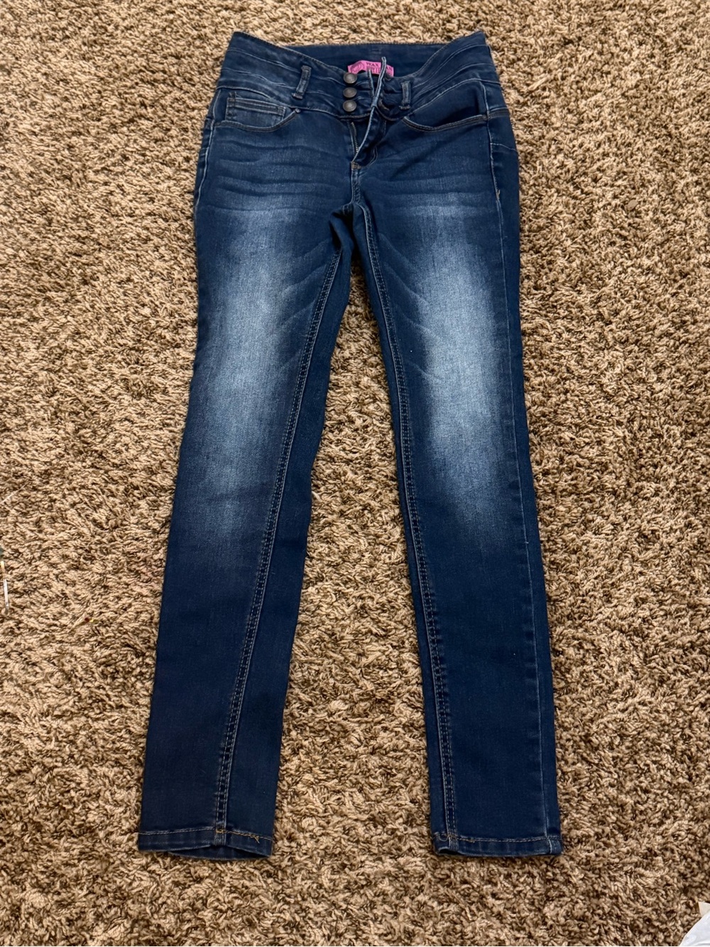 Wax Jean Navy Fade Skinny Jeans